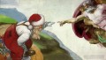 The creation of Santa Claus by God Christmas original